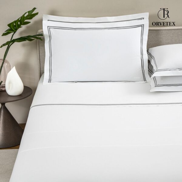 100% cotton satin three-piece bed sheet set - 图片 3