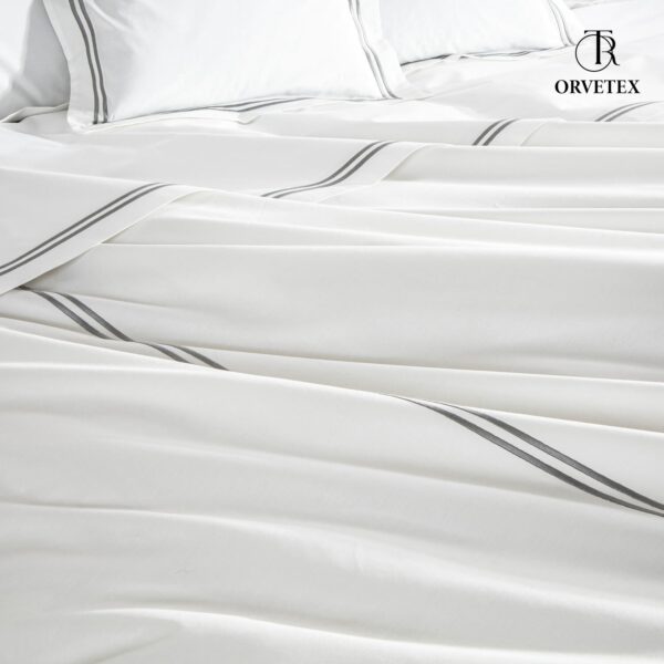 100% cotton satin three-piece bed sheet set - 图片 5