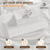 100% pure white cotton fitted sheet set of four - 图片 5
