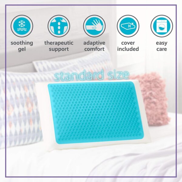 Cooling gel memory foam hotel pillow