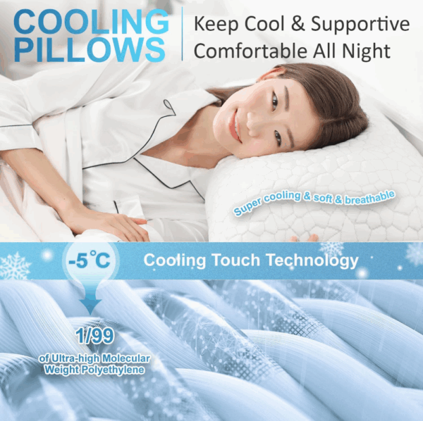 Cooling gel memory foam pillow - 图片 3