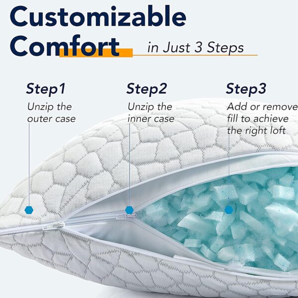 Cooling gel memory foam pillow - 图片 6