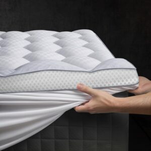 3-Inch Ultra-Fluffy Memory Foam Mattress Topper – Cloud-Like Softness with 4X Back Support, Breathable Pillow-Top Design, Queen Size with 6-21” Deep Pocket Fit