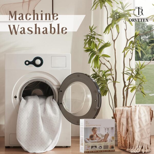 100% Polyester Microfiber Waterproof Fitted Sheet - 图片 5