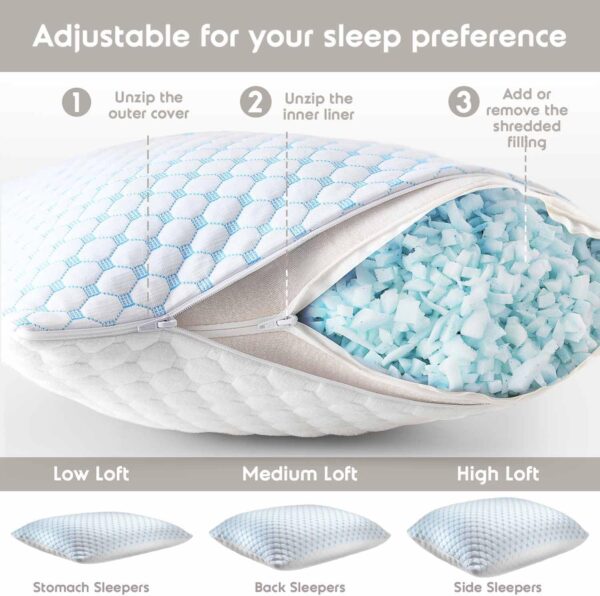 Cooling gel memory foam pillow - 图片 5