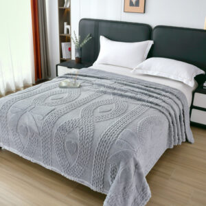 Jacquard cotton velvet blanket